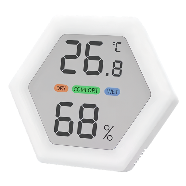 Clear Display Thermohygrometer | Temperature, Humidity, and Comfort Level