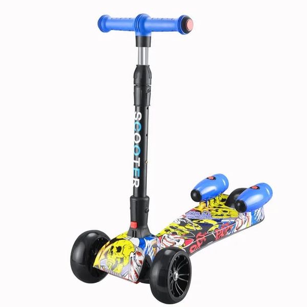 Child Electric 3 Wheel Scooter Spray Smoke With Music Speaker