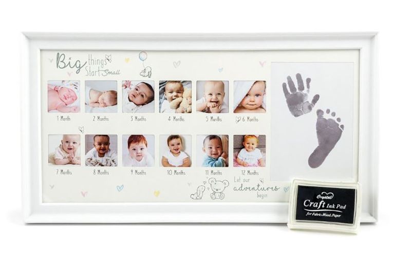 Monthly Milestone Baby Frame with Hand &amp; Foot
