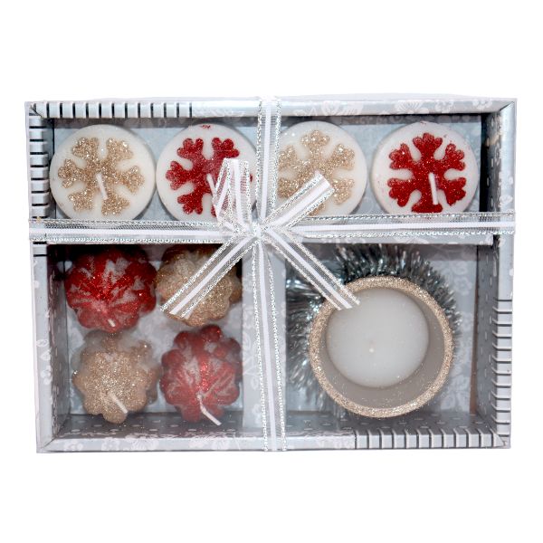 9 Pieces Christmas Mini Candles Set