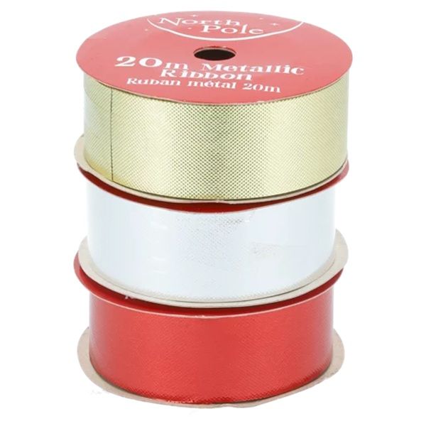 Embossed Christmas Ribbon 20m