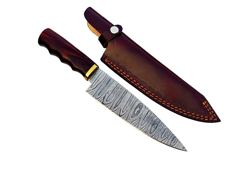 Damascus Hunting Bowie Knife