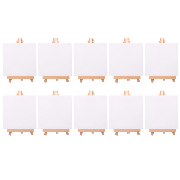 10 Set Artists Mini Canvas Set Painting Craft DIY Drawing Easel Gift