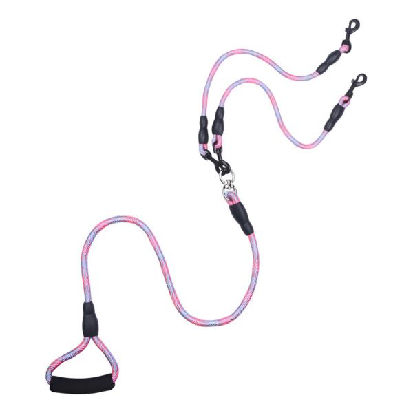 Double Dog Leash for Walking 2 Dogs Tangle Free Dual Dog Leash with Swivel