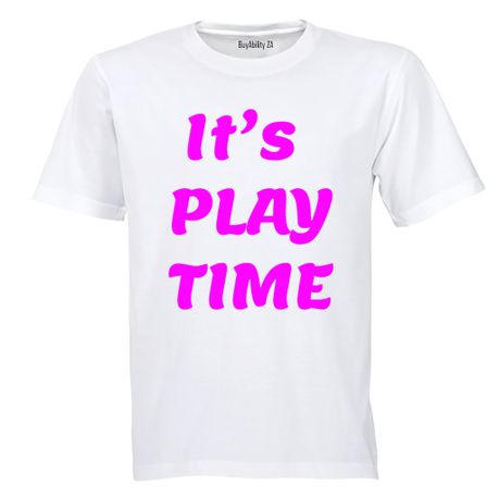 It's Play Time - Pink - Kids T-Shirt - White