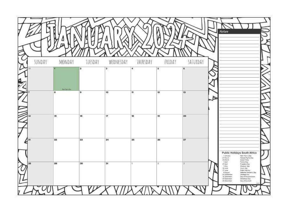 RBE Coloring Desk Pad Calendar 2024 Shop Today. Get it Tomorrow