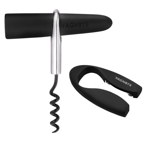 VAGNBYS Wine or Bar Tool Set: Foil Cutter &amp; 2-in-1 Corkscrew / Wine Stopper