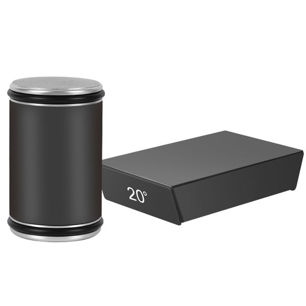 Magnetic Rolling Knife Sharpener with Diamond Sharpener Stone - Black