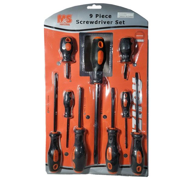 M&amp;S 9 Piece Screwdriver Set