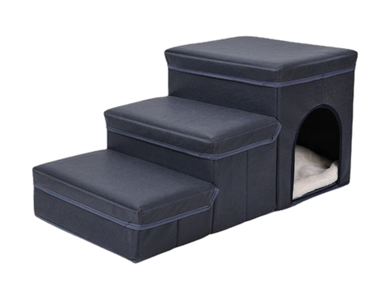 Pet 3-Step Dogs &amp; Cats Foldable Staircase With Toys Storage (33cm)