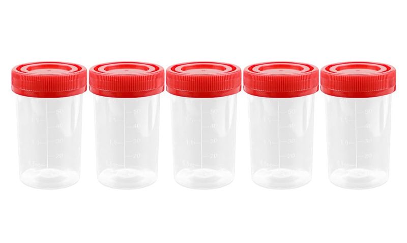 Urine/Specimen Sample Container 60ml (Pack of 5)