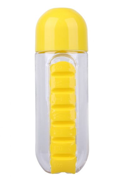 Pill &amp; Vitamin seven Days Organizer Water Bottle