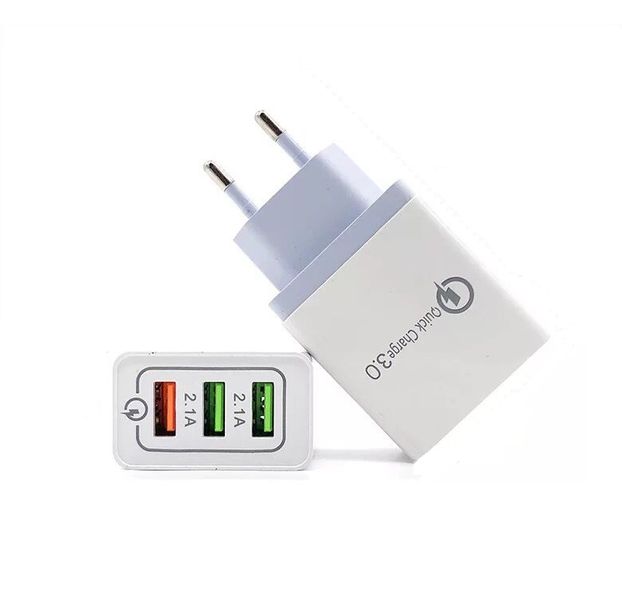 Tech Geeks 3 USB port Fast Charging Adapter