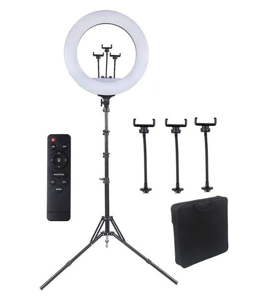 Fom Toys 18inch Professional LED Ring Light with Tripod Remote &amp; Bag