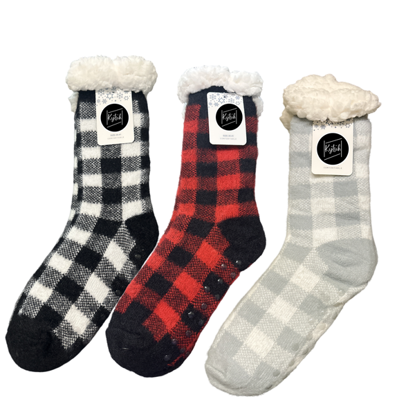 KYTSCH Women Fluffy Winter socks Pack of 3- Dark
