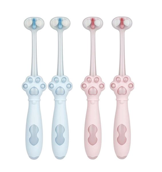 4 Pieces Three-Side Toothbrush, Soft Sensory Toothbrush Deep Cleaning Each Tooth