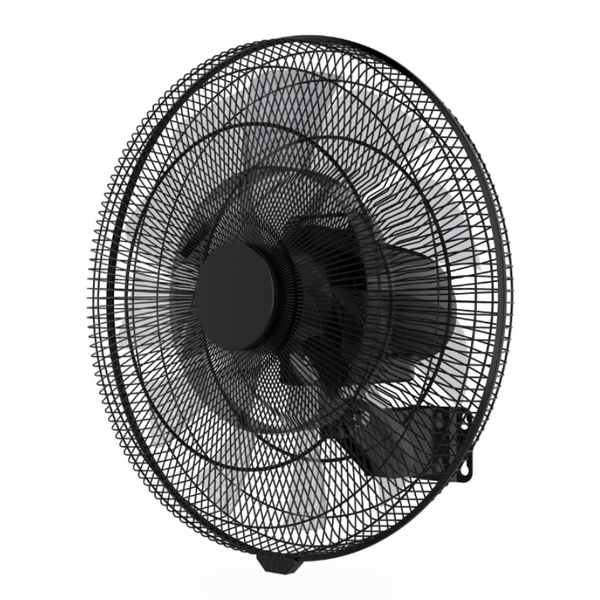 Solent Black Remote Controlled Wall Mounted Fan