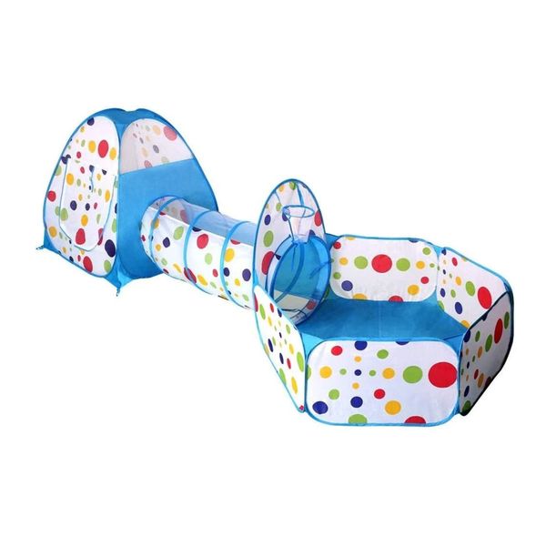 3 in 1 Children Interactive Play-Tent With Crawling Tunnel &amp; 200 Balls Set