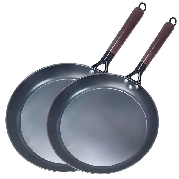 Frying Pan 32 &amp; 30cm Chefs Pan Set of 2 for Indoor &amp; Outdoor