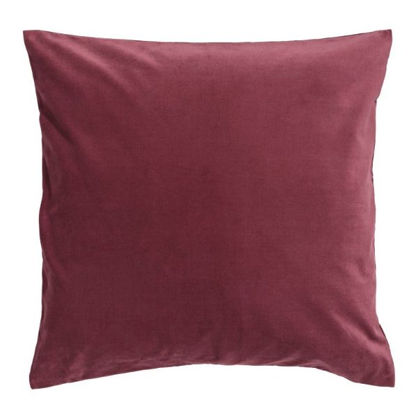 Velvet pillow/scatter cushion cover wine red (inner included)