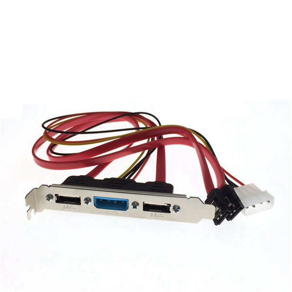 Pc Diy Sata To Esata And 4Pin Ide Molex Power Pci Bracket Slot Cable
