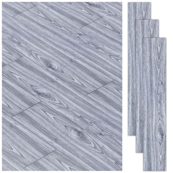 36Pcs Peel and Stick Floor Tile Wood Pattern Floor Sticker 91.4x15.2cm 5SQM