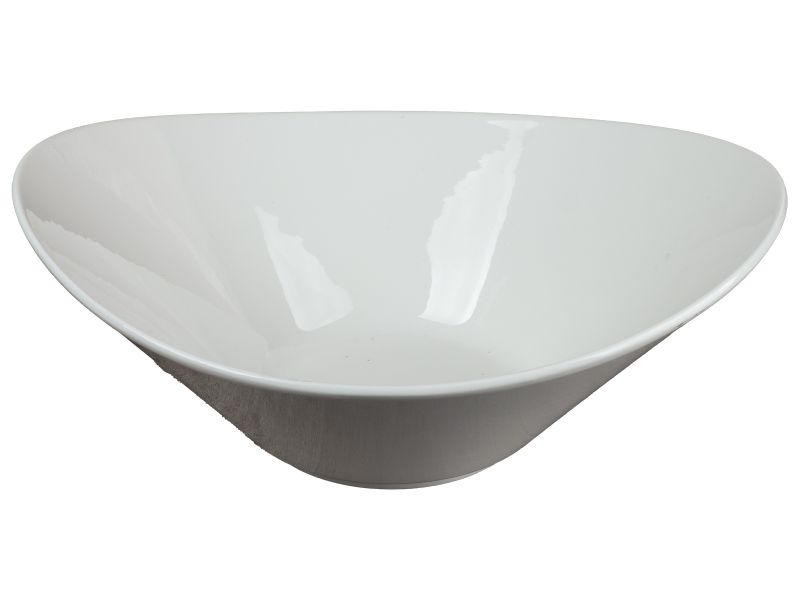 White Oval Boat Shaped Bowl 30 x 25 x 12cm