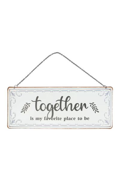 Together Metal Sign - 38x14cm