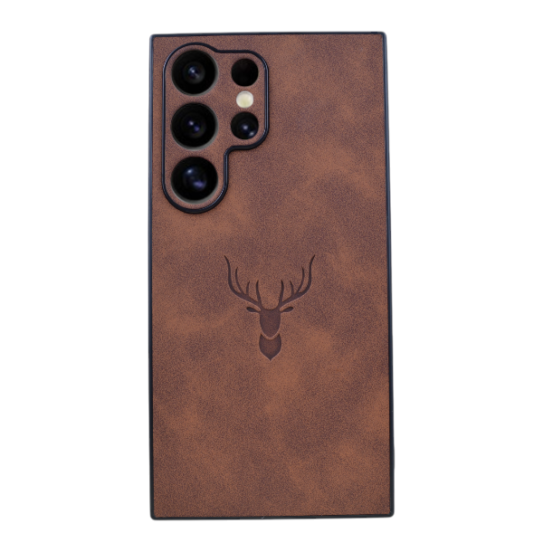 PU Leather Phone Case Compatible With Galaxy S24 Ultra - Brown