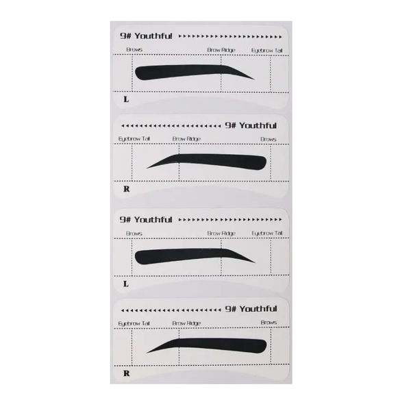Eyebrow Stencil Stickers 40 Pairs - Style 9