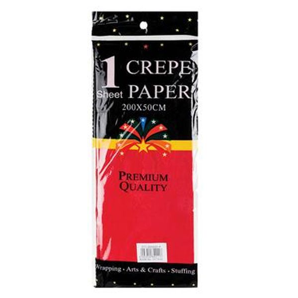 Paper Crepe Sheet Red - 50 x 2m (1 Sheet)