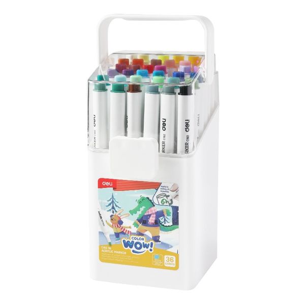 Deli Waterproof Acrylic Marker 36 Colors