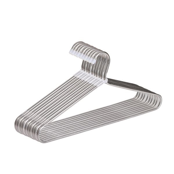 CLH-803,10 PCS Heavy Duty Stainless Steel Clothes Hangers