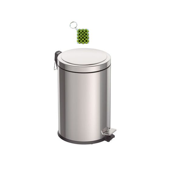 Cylindrical Step-On Bin - Hands-Free Waste Bin &amp; A Key Holder