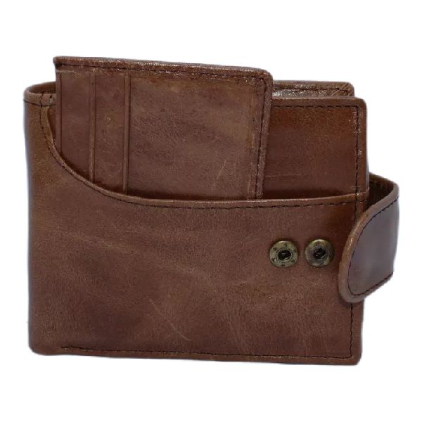 Men's Genuine Leather Bifold Wallet for 12 Cards