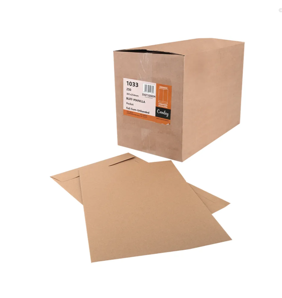 Croxley Plain Manilla Envelopes 254mm x162mm (Box of 250)