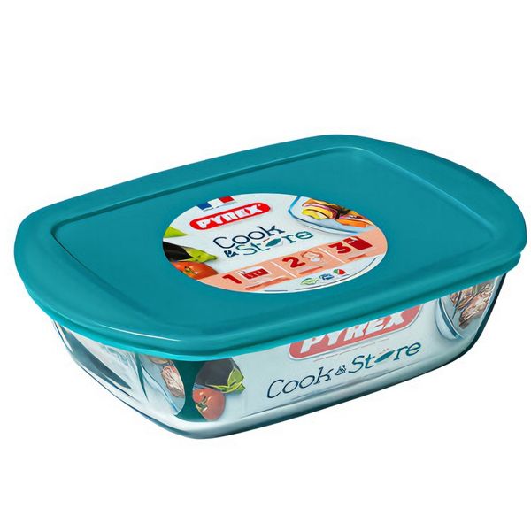 Pyrex - Storage Cook and Store Rectangular Dish With Lid - 350ml