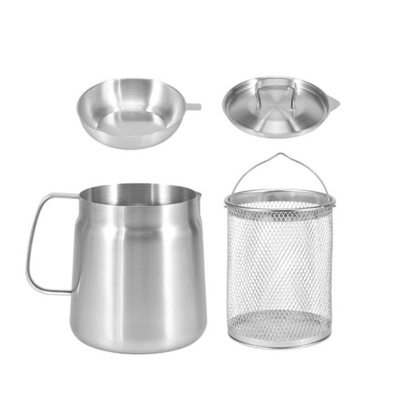Stainless Steel Deep Frying Pot Oil Fryer 2L