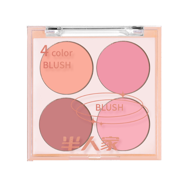 Matte Blush Powder Palette, Blending Mood Cheek, 4 Blendable Shades