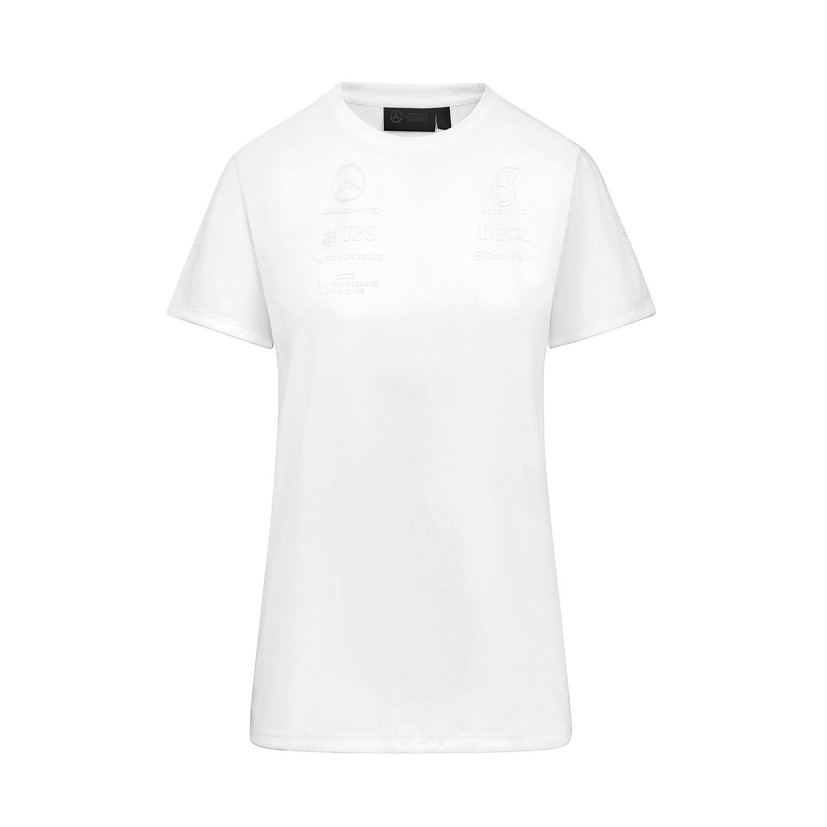 Mercedes AMG Petronas F1 2023 Team Stealth Tee Womens - White | Shop ...