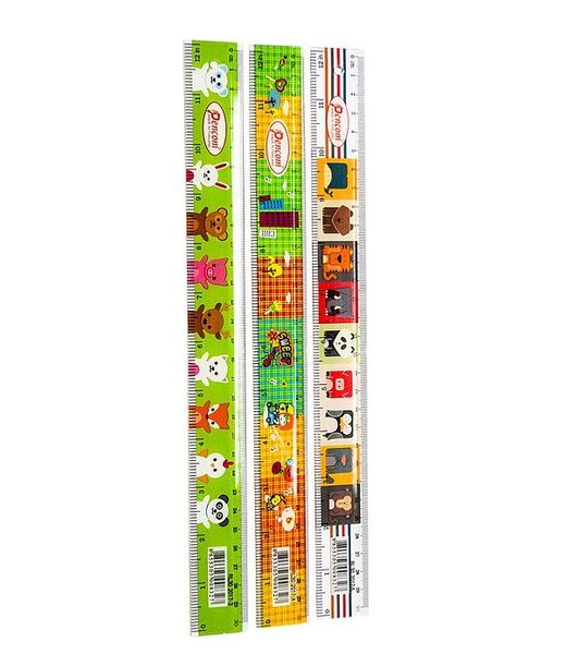 Pencom Assorted Colour Rulers (Pack of 24)