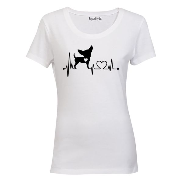 Chihuahua Lifeline - Ladies - T-Shirt - Black