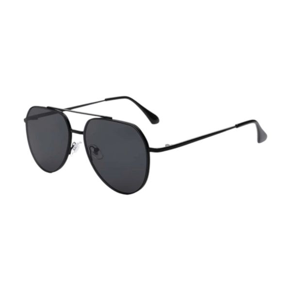 Men's Classic Metal Frame Aviator Sunglasses - Black/Grey