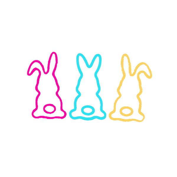 Bunny Easter Neon Sign for Easter Decorations LED Rabbit Neon Light