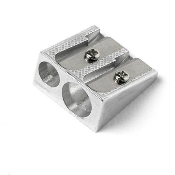 Double hole metal sharpener