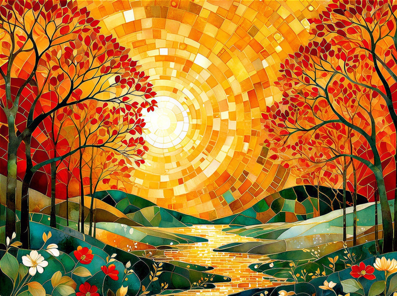 Canvas Wall Art Home Decor - Abstract Sun
