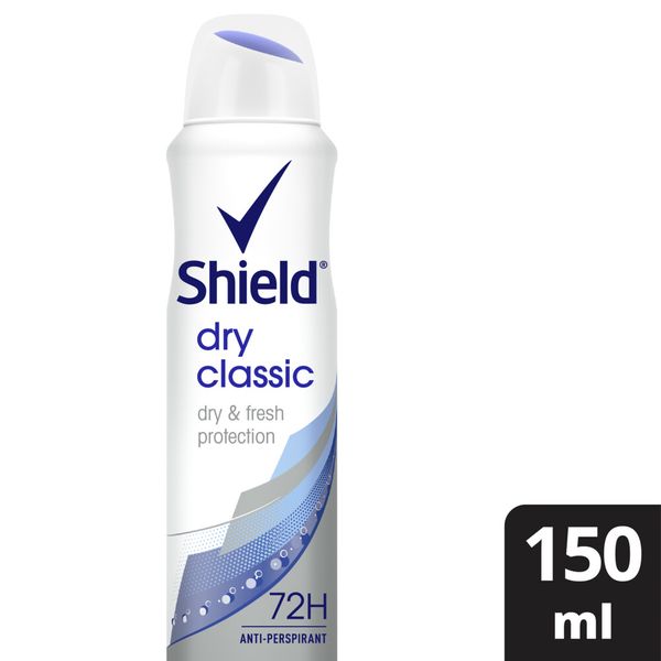 Shield Women Dry Classic Antiperspirant Deodorant Body Spray 150ml