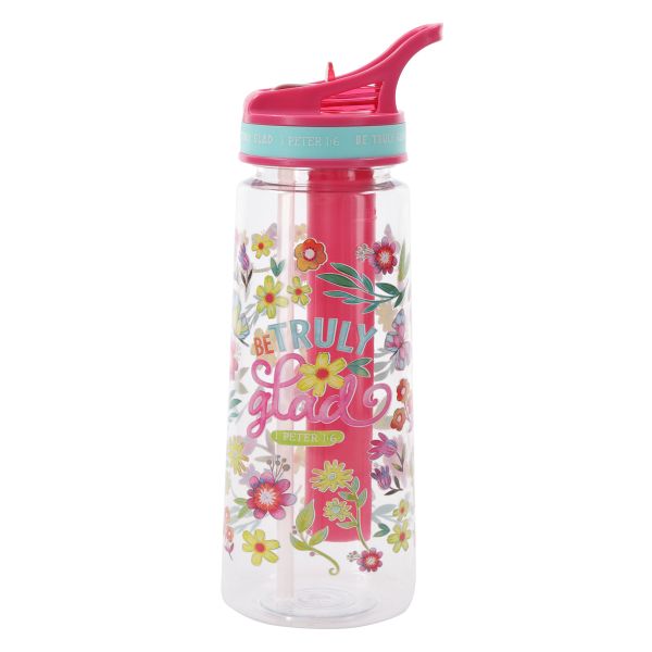 Plastic Water Bottle with Freezing Tube - Be Truly Glad