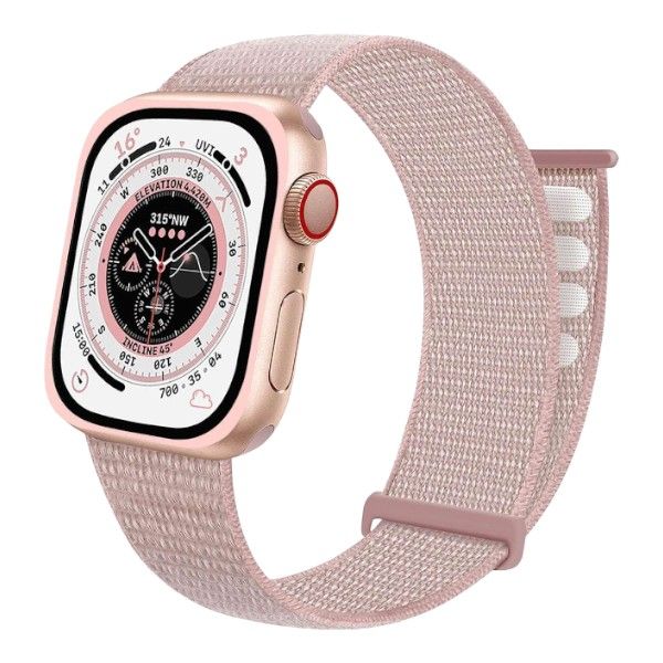 Elastic Knitted Nylon Apple Watch Strap With Velcro Clasp - Multicolour