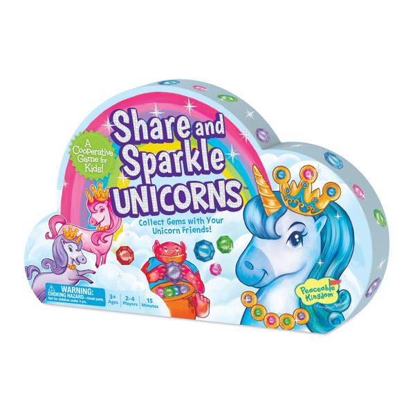 Peaceable Kingdom Share and Sparkle Unicorns Cooperative Game